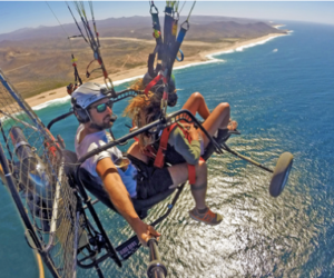 San Lucas Paragliding Extreme 360 VR Guided Experience. Looking for Sharks, Whales and Stingrays